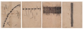 Road Lines, 1996, by Zarina
