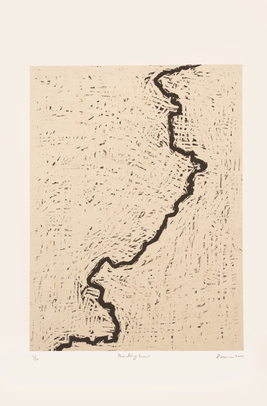Dividing Line, 2001, by Zarina