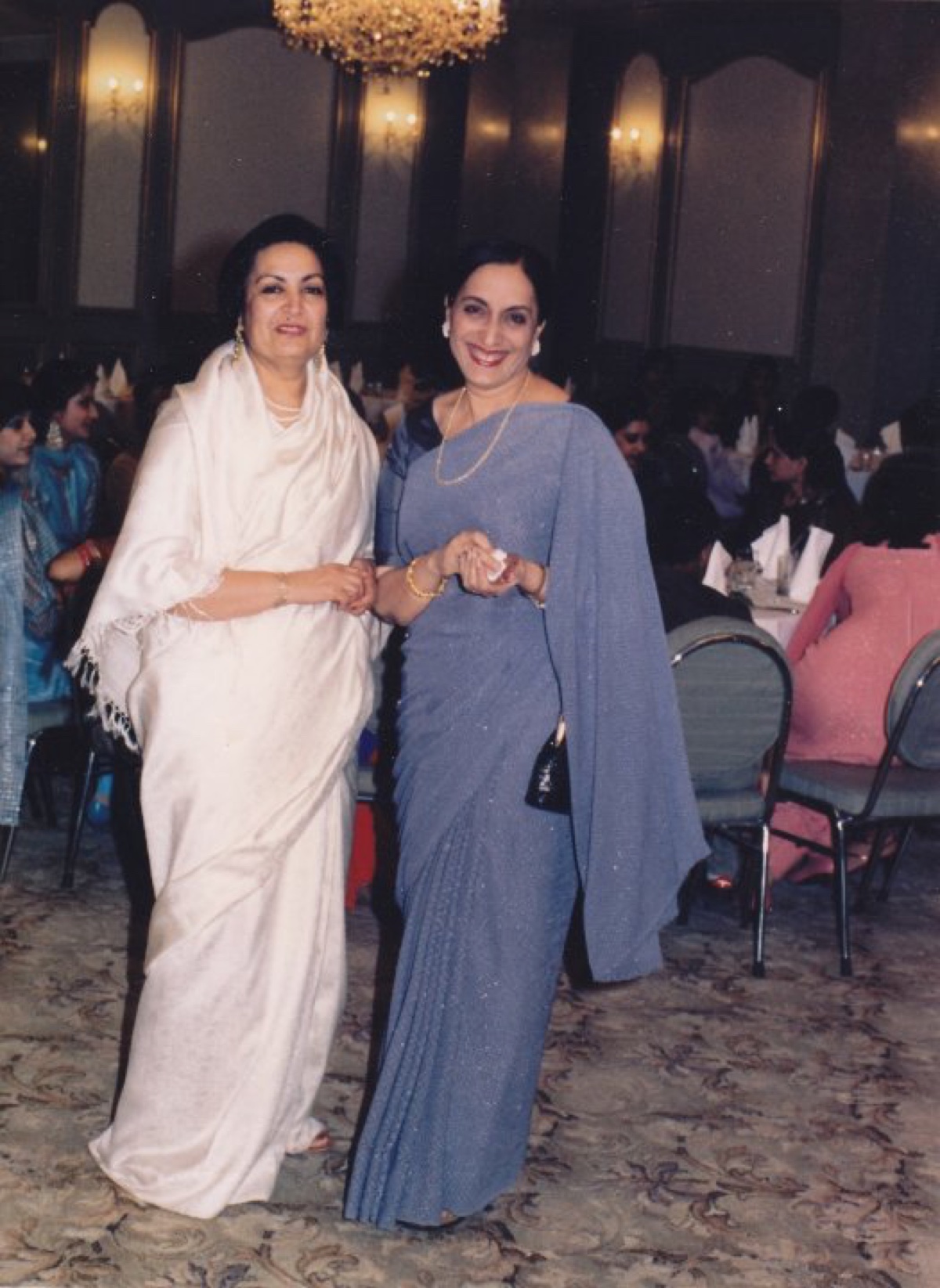 Zarina, left, and Rani together in Karachi in the mid-1980s